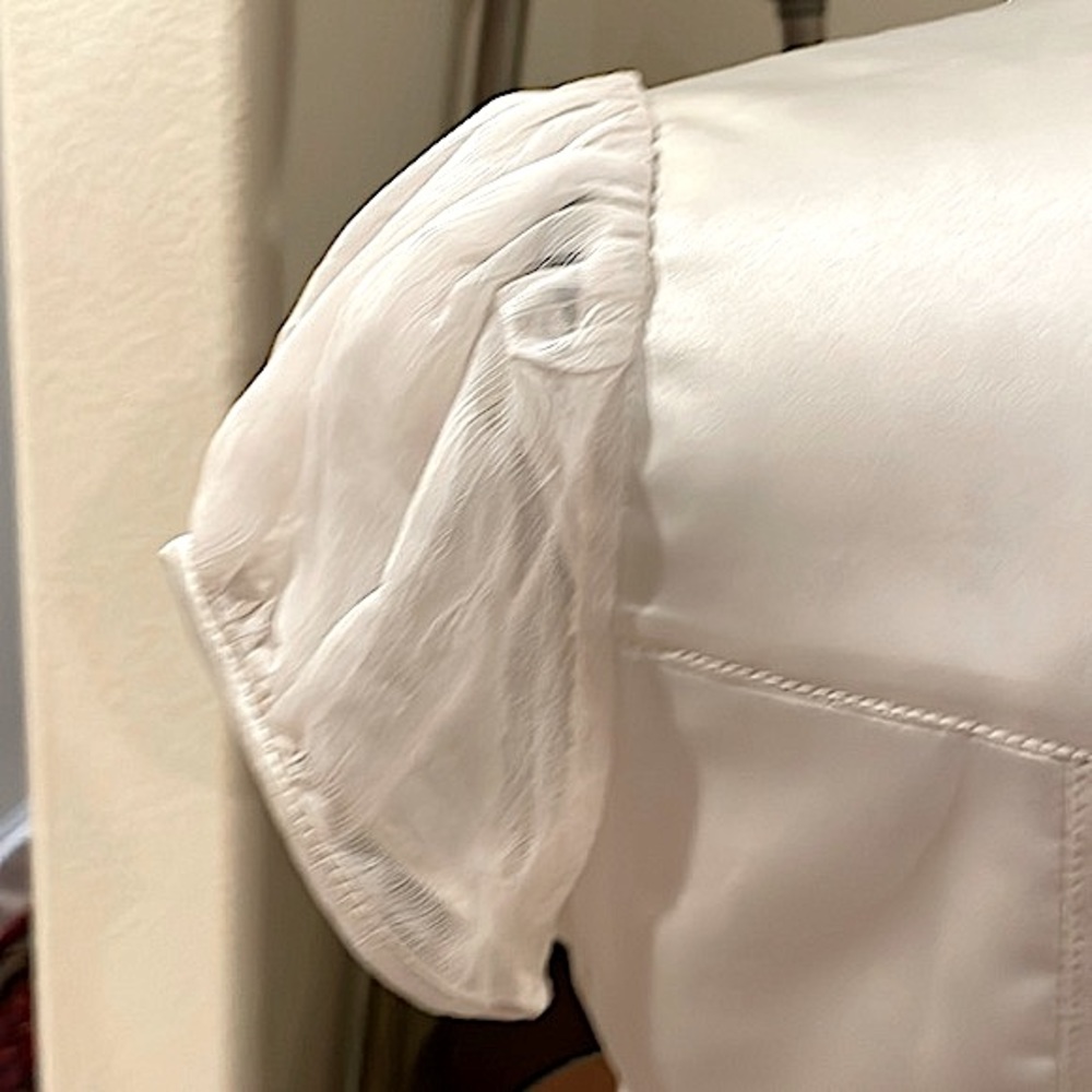 Surrealist Ruffle Front Blouse - Picture 7 of 11